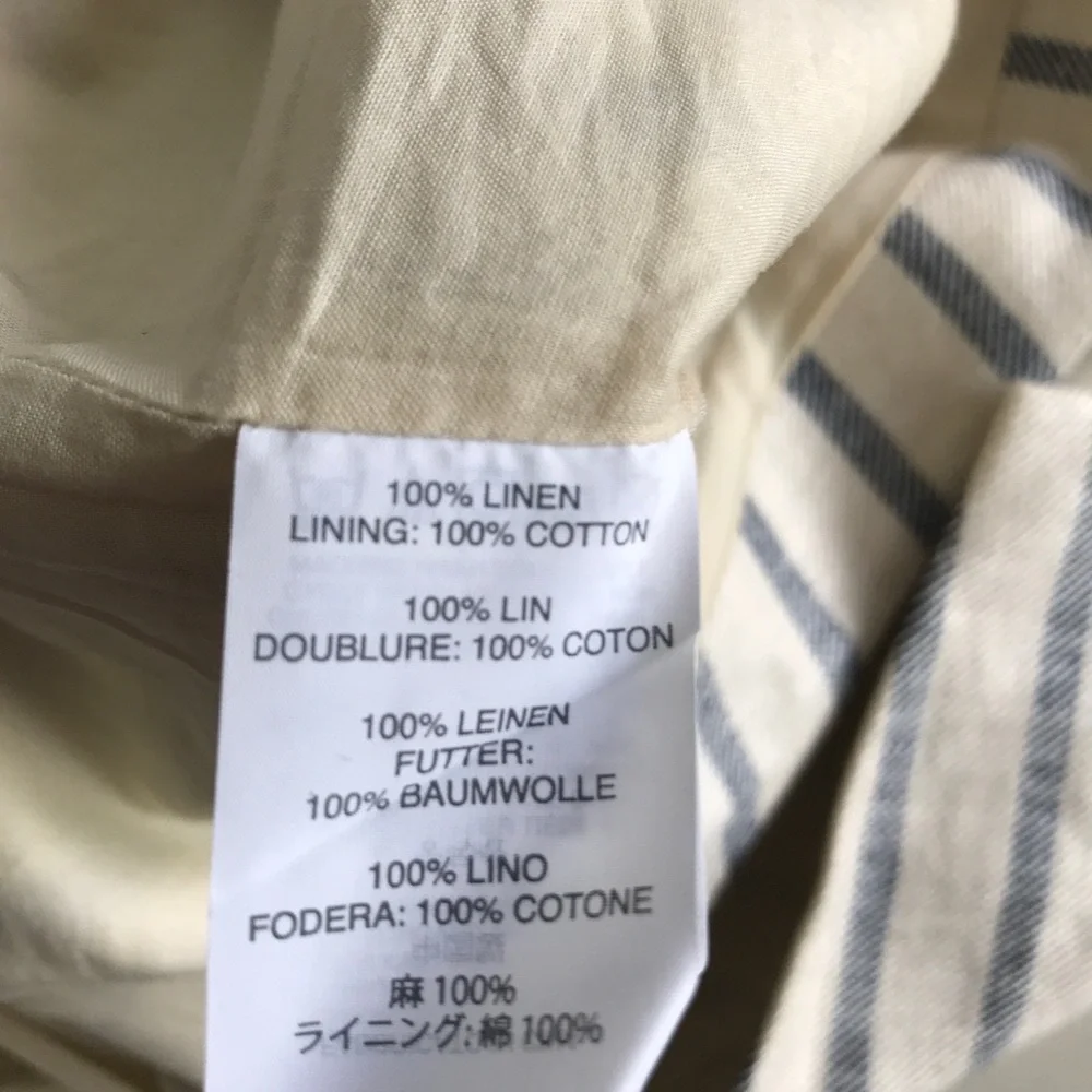 J CREW SKIRT LINEN IVORY GRAY STRIPE MINI WOMENS 4